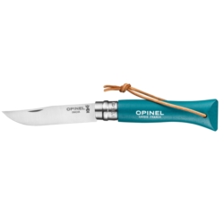 Opinel Nóż Colorama 06 Turquoise rzemień